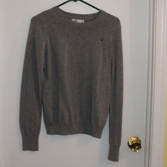Hollister Pullover Crew Gray Sweater - Picture 1 of 2